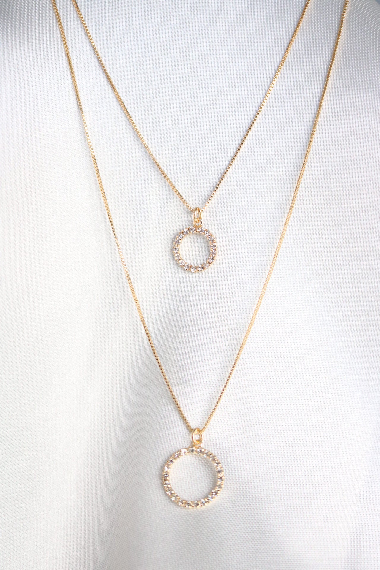 Double Ring Necklace