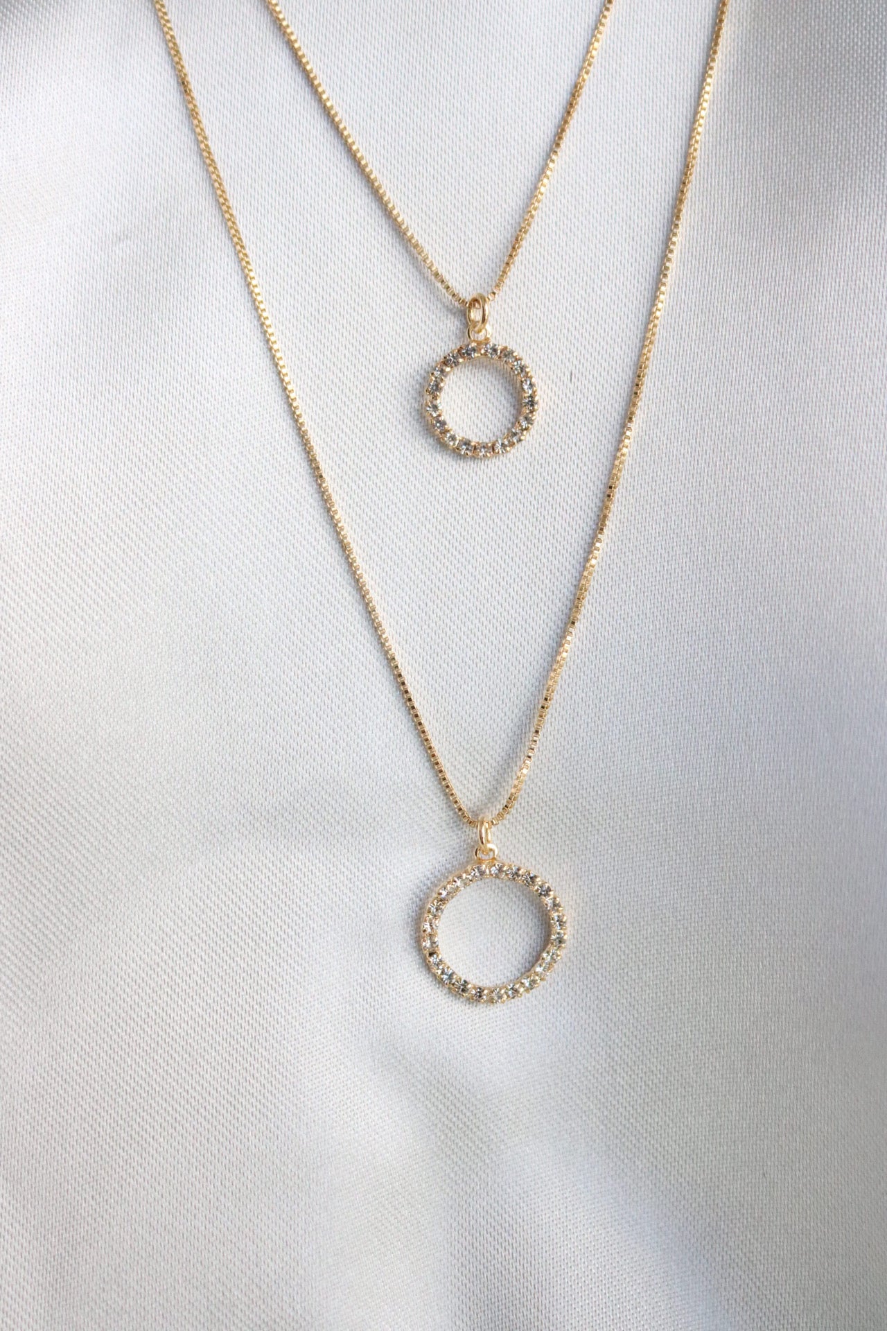 Double Ring Necklace