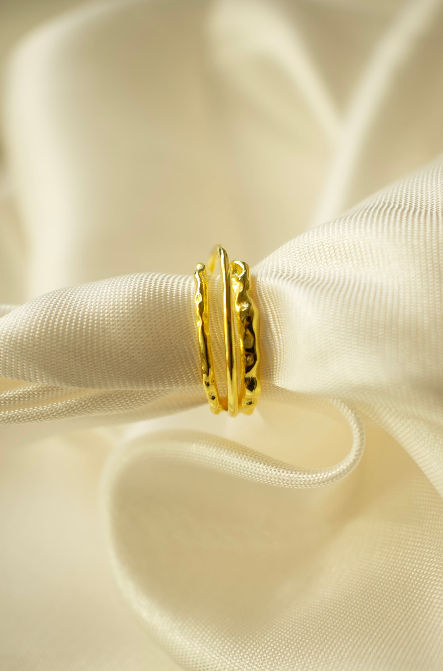 Azia Triple Gold Ring